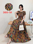 Boho Floral Maxi Dress Summer Women's Fashion Apparel