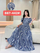 Boho Floral Maxi Dress Summer Women's Fashion Apparel