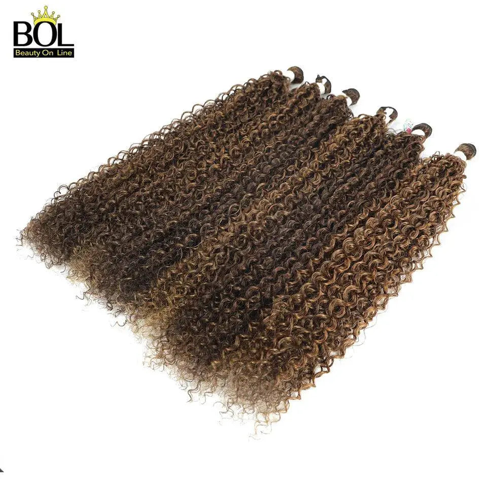 BOL Jerry Curly Ombre Blonde Synthetic Hair Extensions
