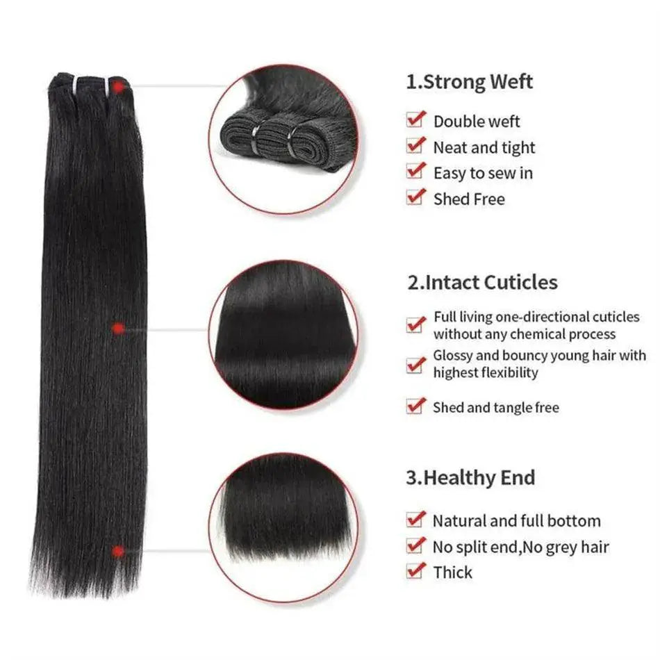 Bone Straight Brazilian Hair Bundle Set 26 To 30 Inches