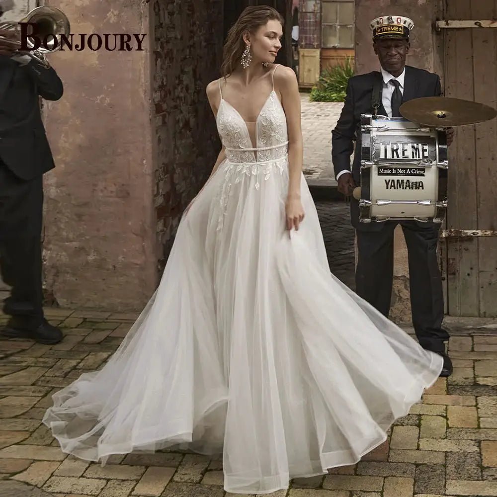 Bonjoury Mermaid Wedding Dress Luxurious Chapel Train Custom Bride Gown