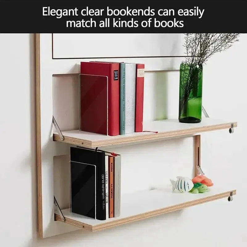 Bookshelf Ends Universal Book End Heavy Duty 7.3x4.8 Inch