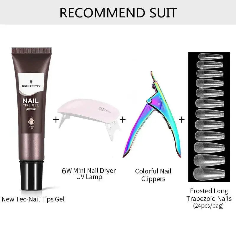 Born Pretty Transparent Nail Extension Gel Kit UV LED