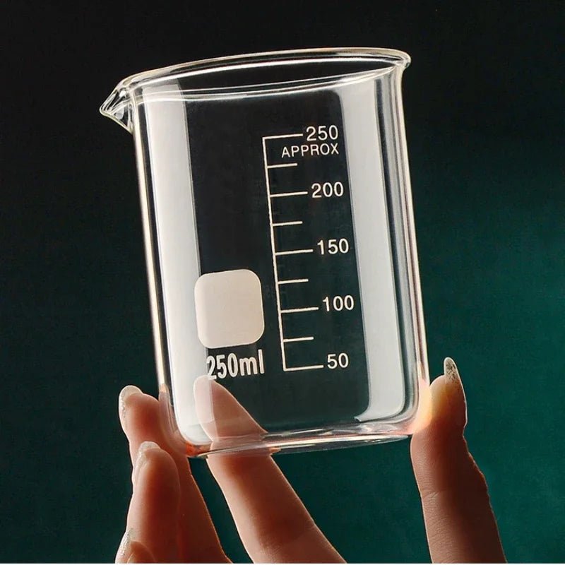 Borosilicate Glass Measuring Cup Beaker 50 Up To 1000 Ml Heat Resistant Kitchens