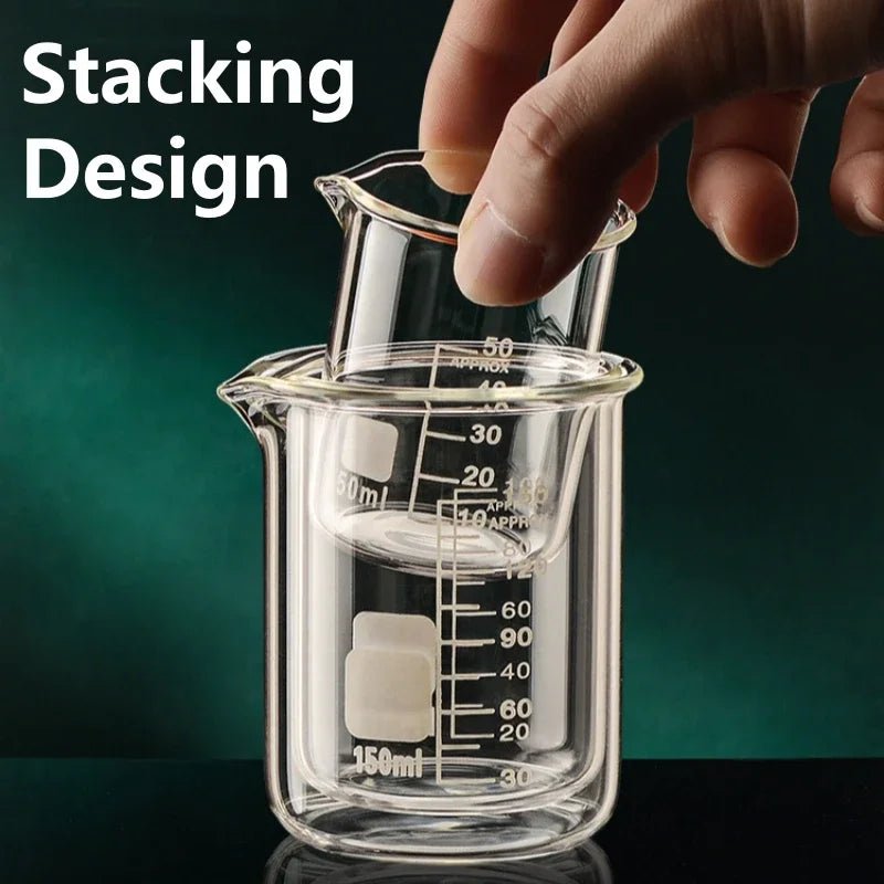 Borosilicate Glass Measuring Cup Beaker 50 Up To 1000 Ml Heat Resistant Kitchens