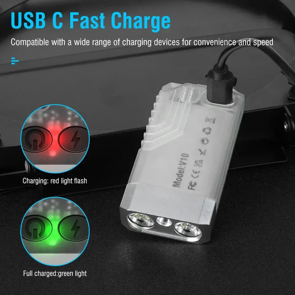 BORUiT V10 EDC Keychain Flashlight Versatile Mini Torch