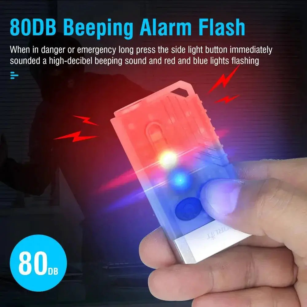BORUiT V10 EDC Keychain Flashlight Versatile Mini Torch