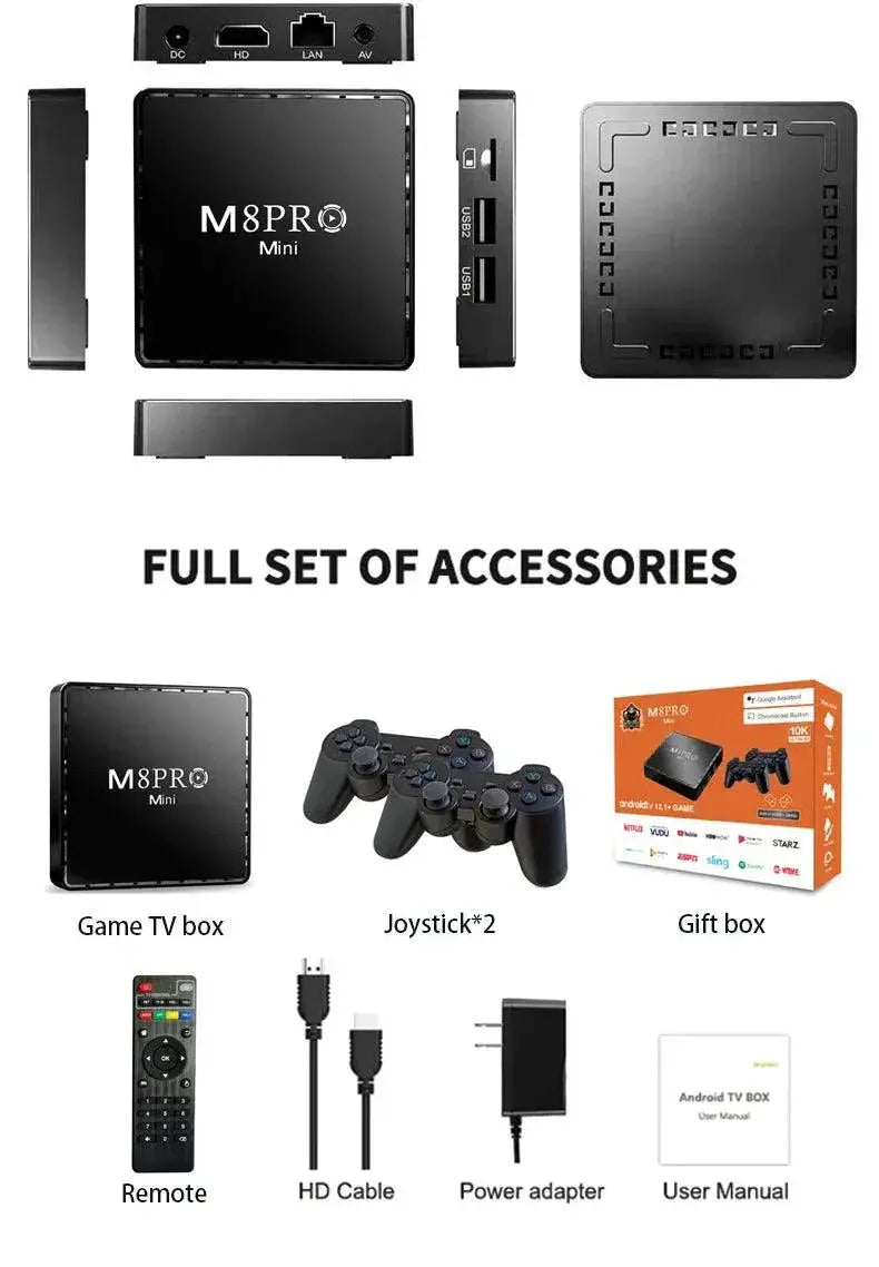Boyhom M8Pro Mini Wireless Video Game Console 8K Games