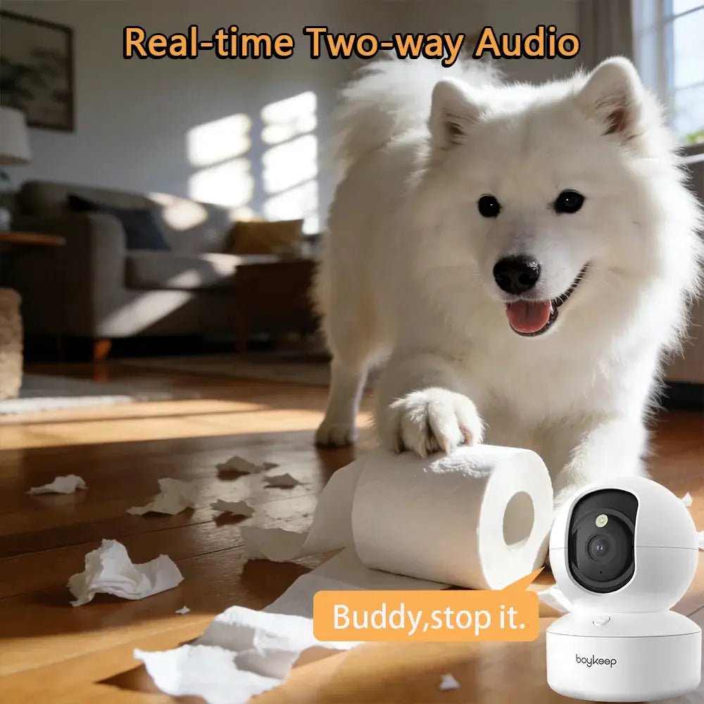 BoyKeep 2K Smart WiFi Security Camera 360 PTZ Night Vision Two Way Audio