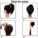 Braided Ponytail Hair Extension Stylish Elastic Rubber Band