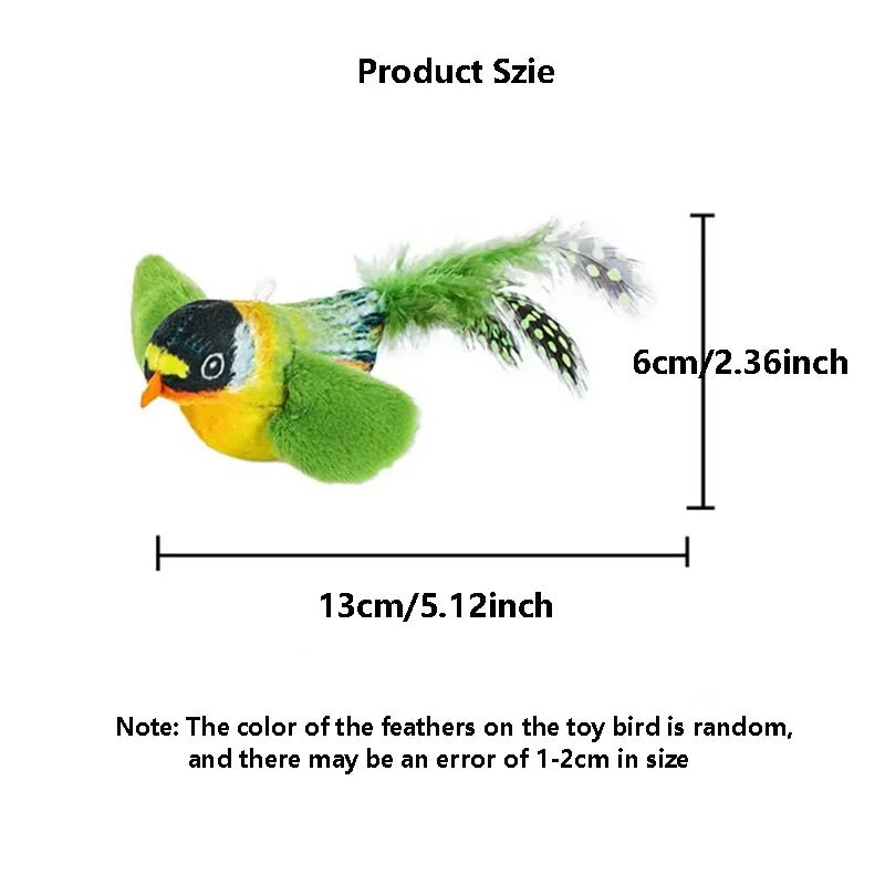 Bran Bird Sound Squeaky Cat Toy With Elastic Rope Sparks Interactive Indoor Play