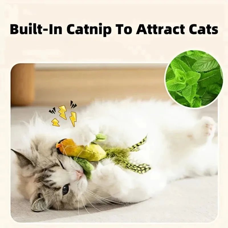 Bran Bird Sound Squeaky Cat Toy With Elastic Rope Sparks Interactive Indoor Play