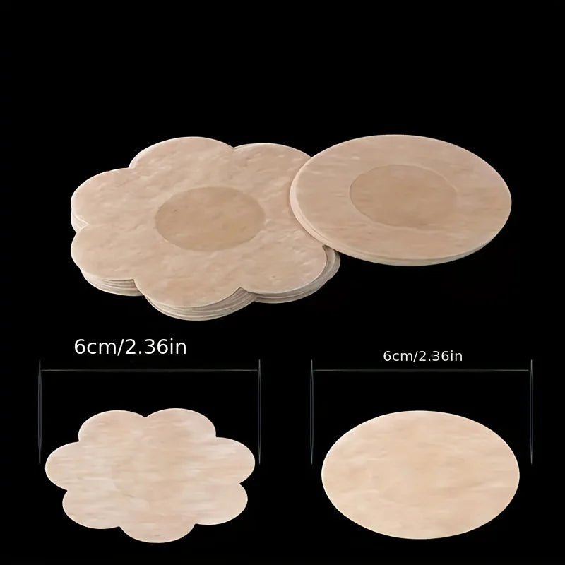 Brand 100pcs Invisible Strapless SelfAdhesive Nipple Patches - Natural Skin Tone