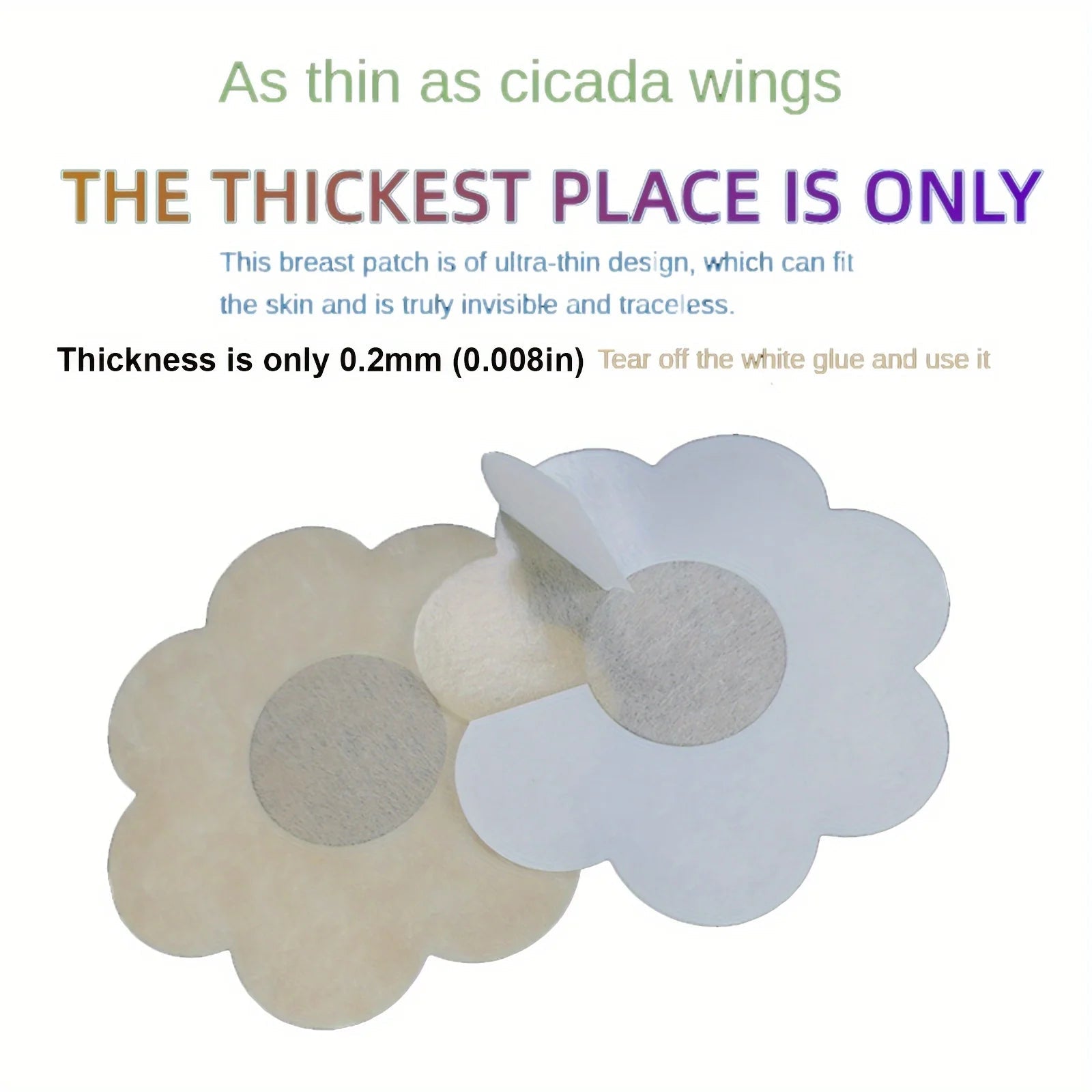 Brand 100pcs Invisible Strapless SelfAdhesive Nipple Patches - Natural Skin Tone