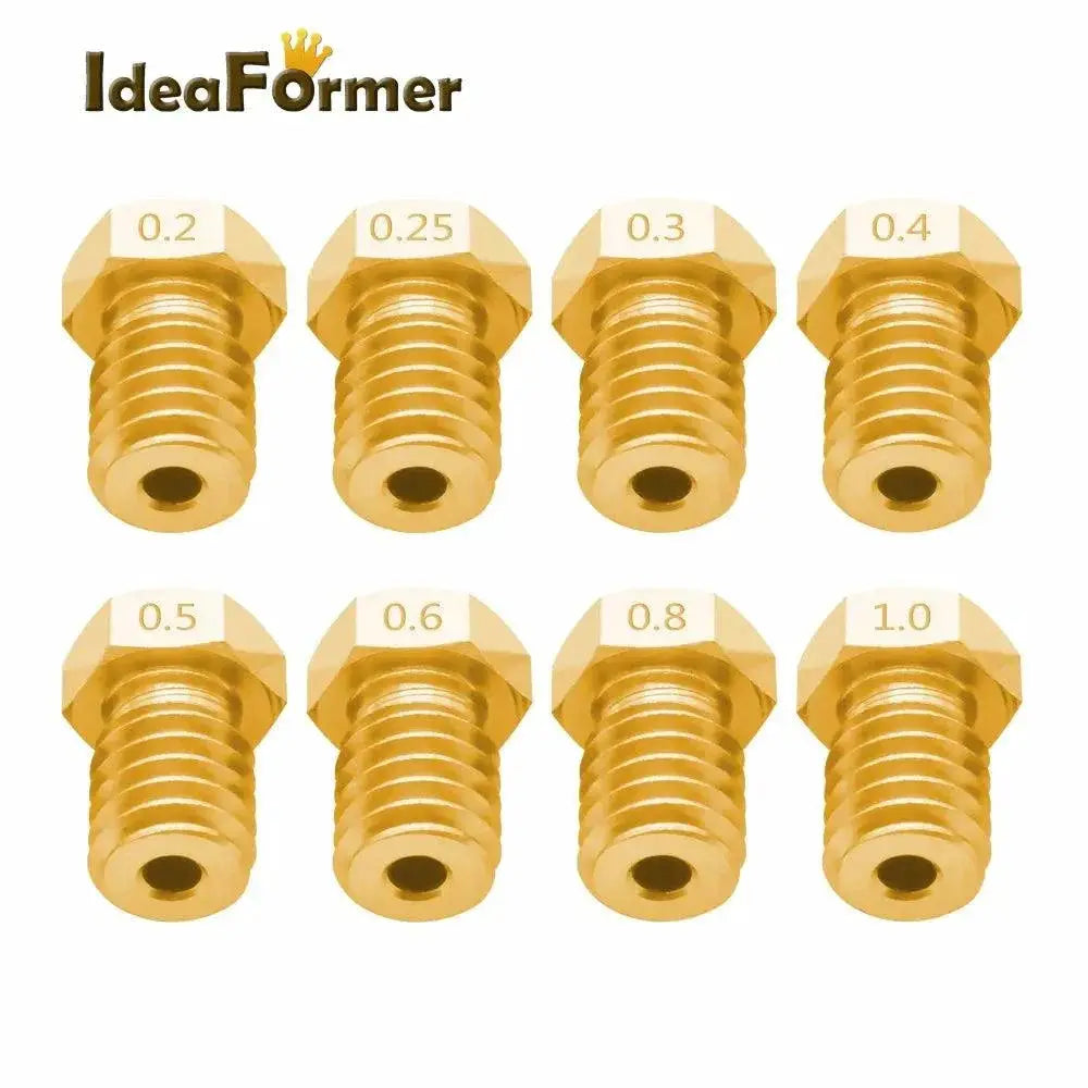 Brass Nozzle Set For Filament Printers Versatile Printing