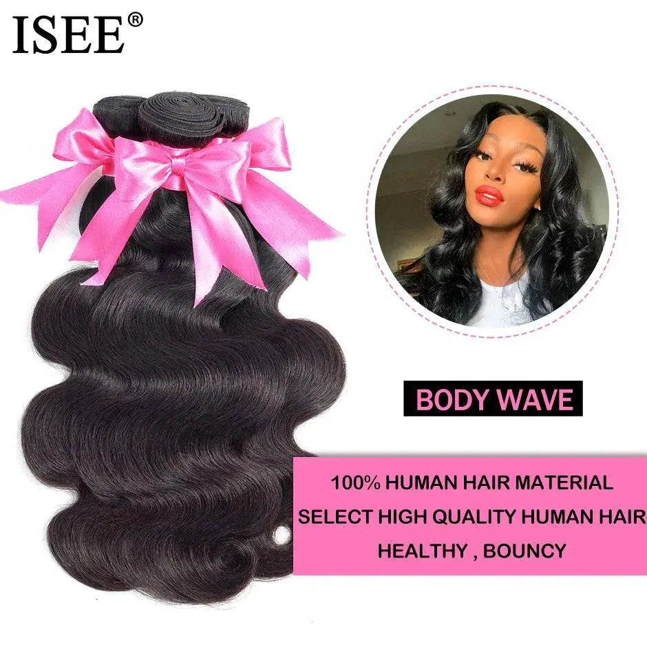 Brazilian Body Wave Hair Bundle Set With Closure Remy