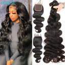 Brazilian Body Wave Hair Bundle Set with Lace Closure