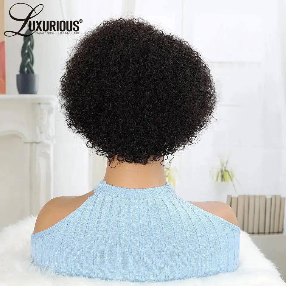 Brazilian Curly Pixie Cut Bob Wig for Stylish Women