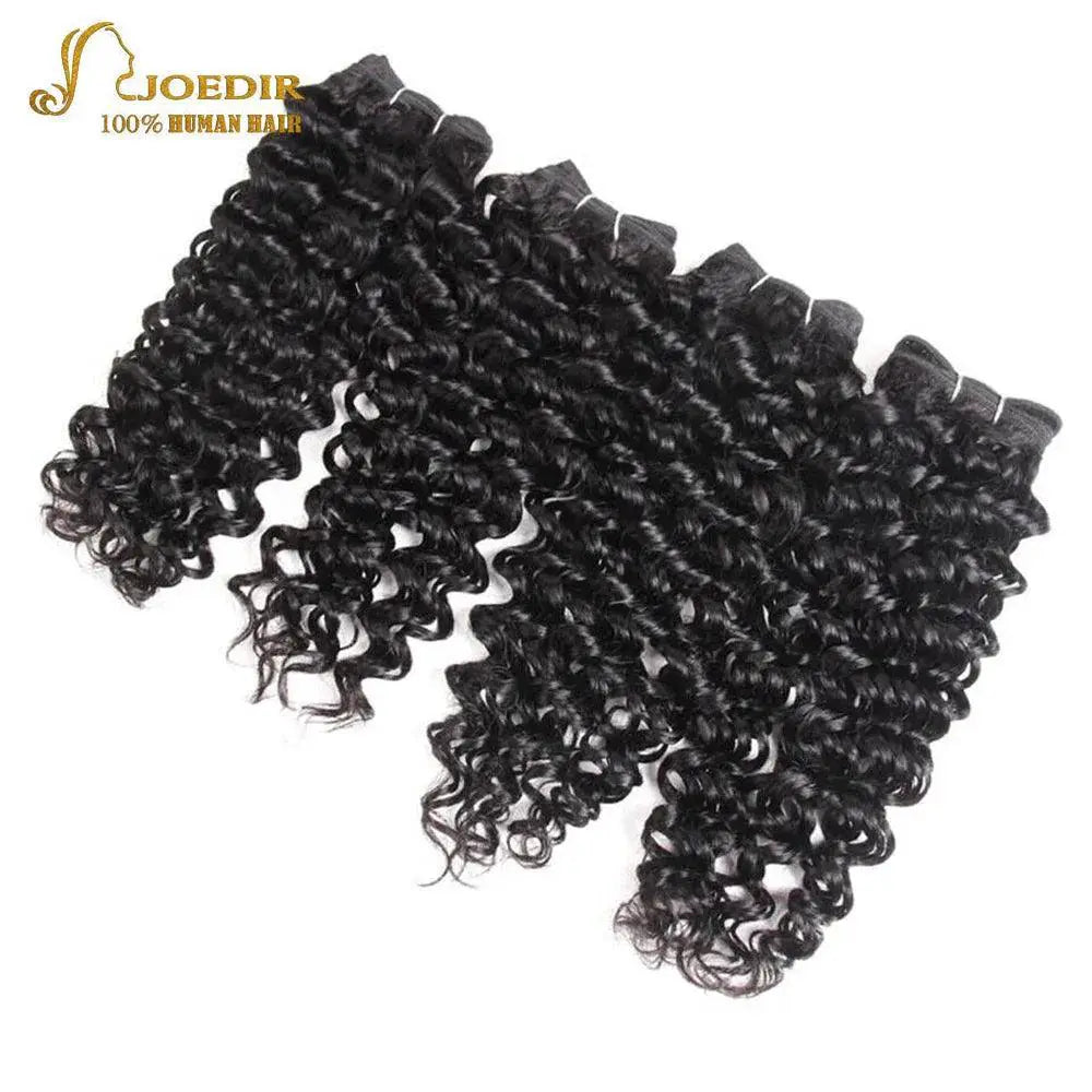 Brazilian Jerry Curl Afro Kinky Curly Hair Bundles Set Of 4