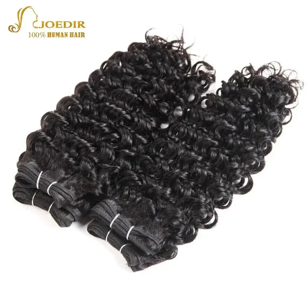 Brazilian Jerry Curl Afro Kinky Curly Hair Bundles Set Of 4