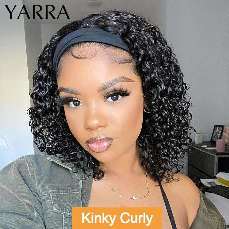 Brazilian Kinky Curly Headband Wig Effortless Style Luxury