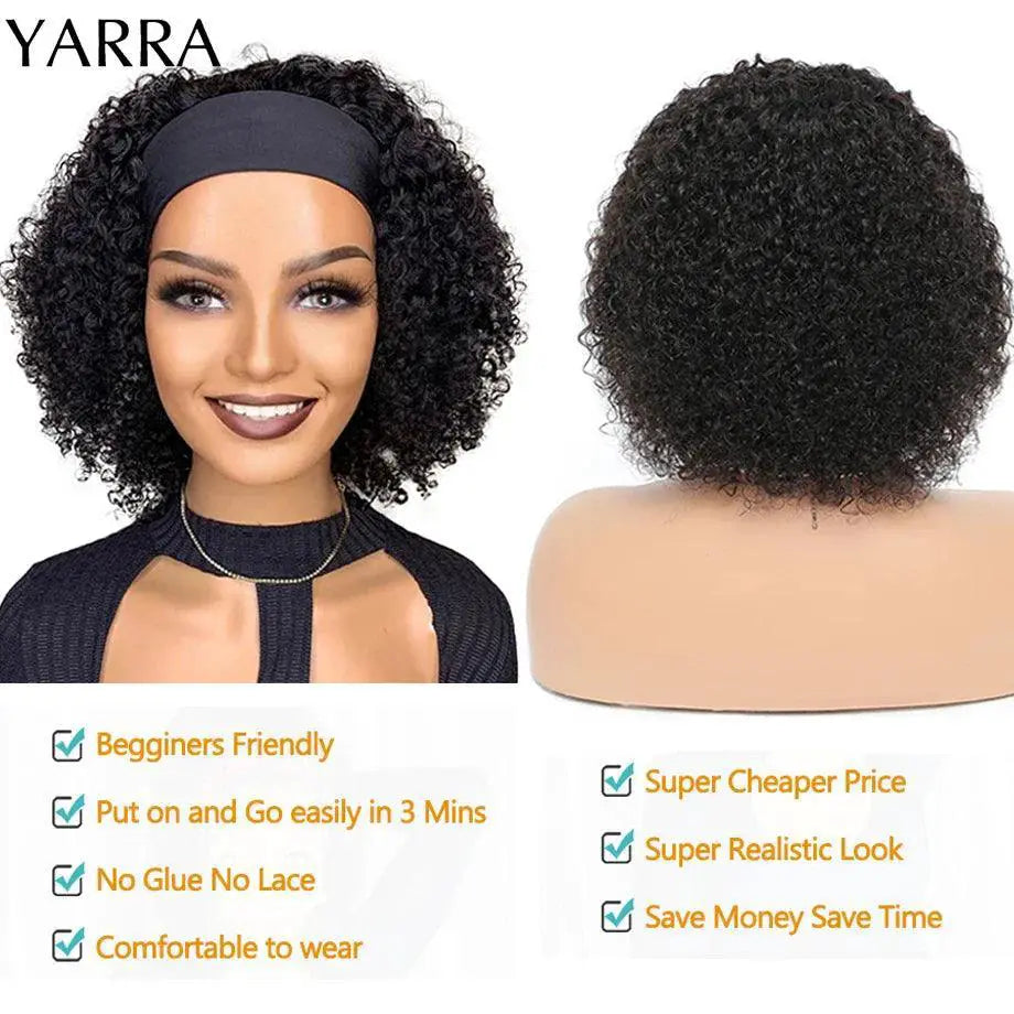 Brazilian Kinky Curly Headband Wig Effortless Style Luxury
