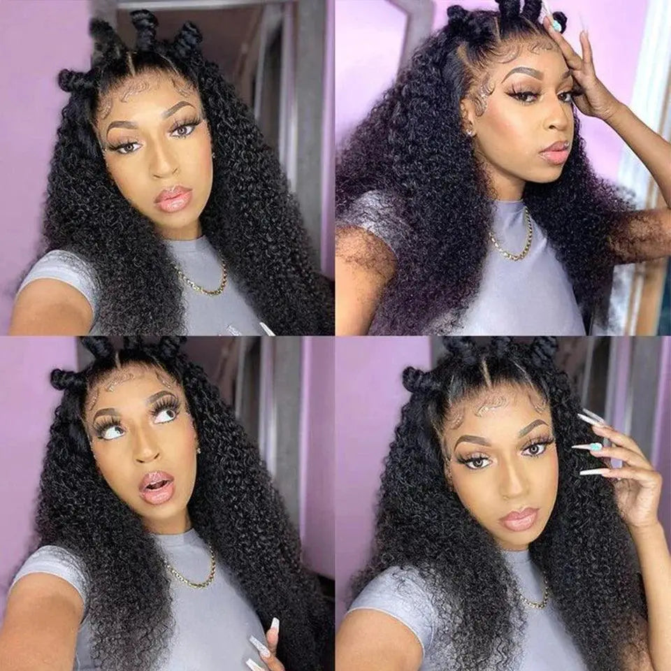 Brazilian Kinky Curly Remy Hair Bundle Set With Closure