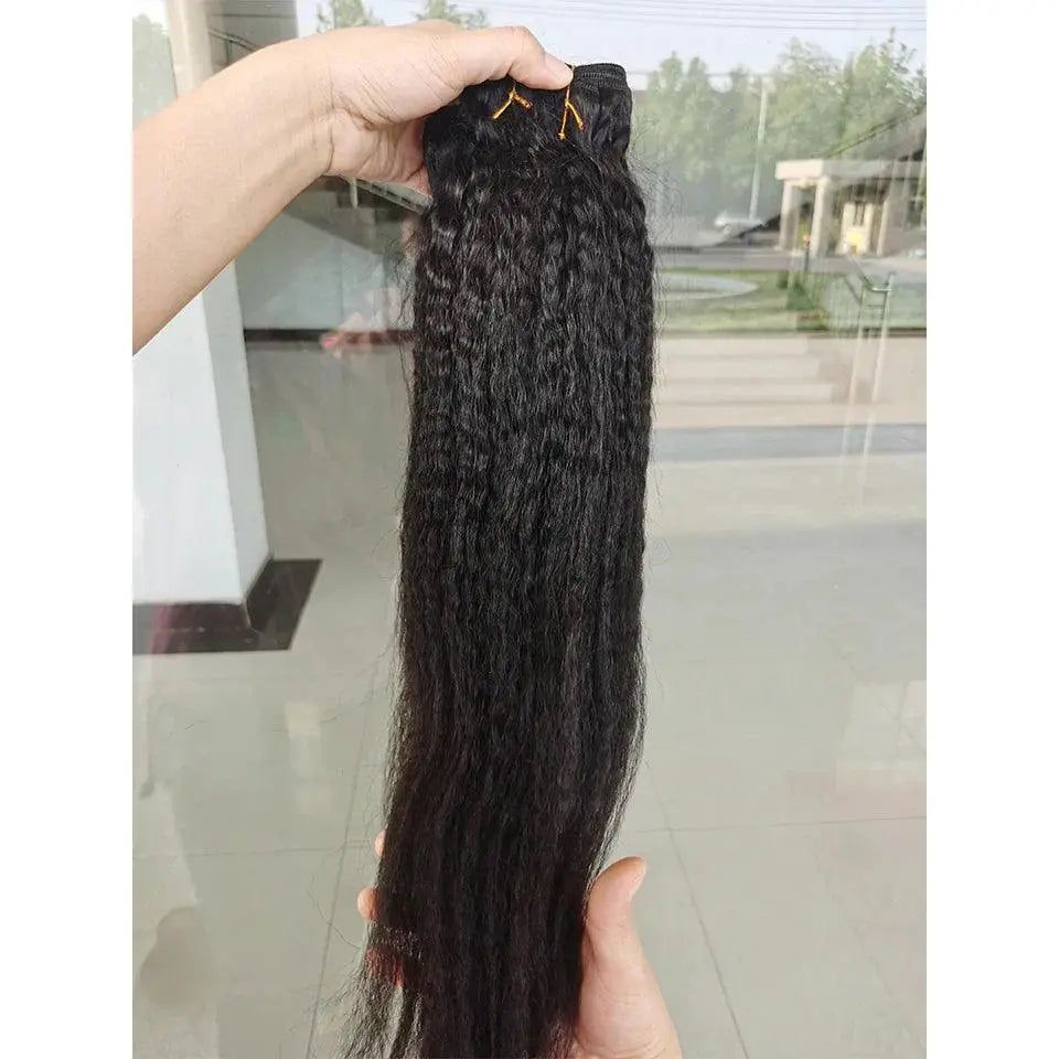 Brazilian Kinky Straight Hair Bundles Remy Extensions
