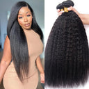 Brazilian Kinky Straight Hair Bundles Effortless Remy Extensions