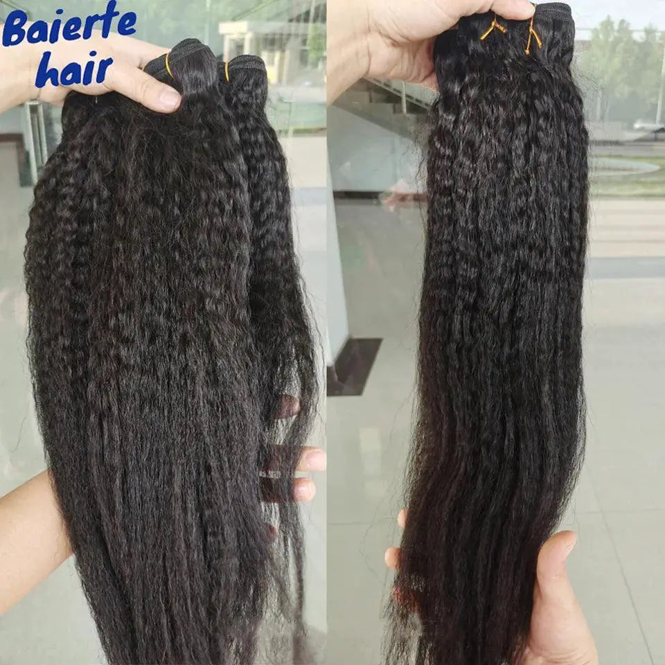 Brazilian Kinky Straight Hair Bundles Remy Extensions