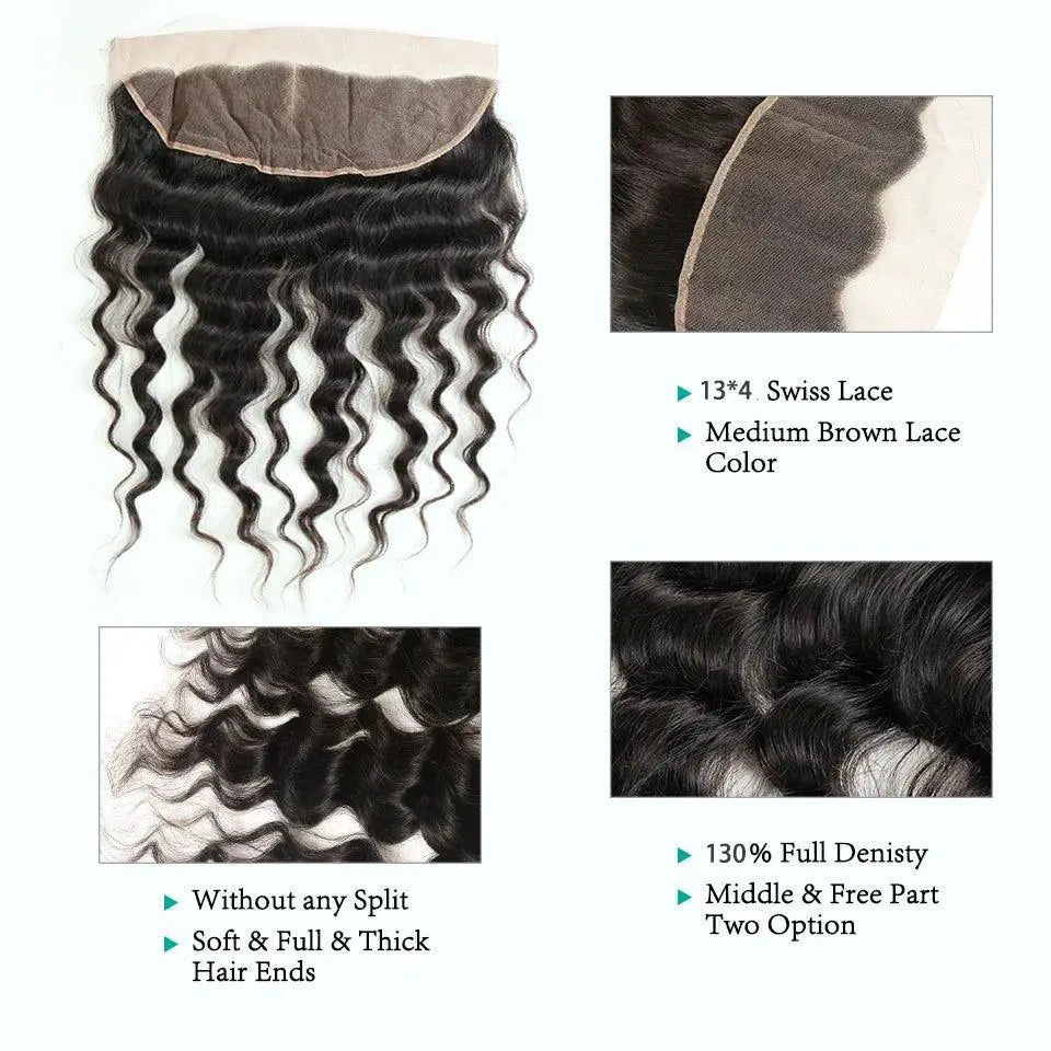 Brazilian Loose Wave Lace Frontal 13x4 Remy Hair Extensions