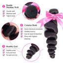 Brazilian Loose Wave Remy Hair Trio Natural Color Bundle