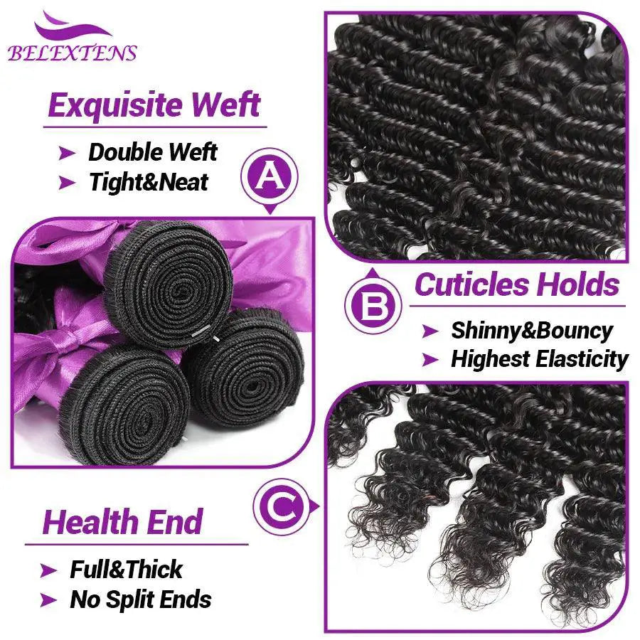Brazilian Raw Hair Luxe Deep Wave Bundles Fast Delivery
