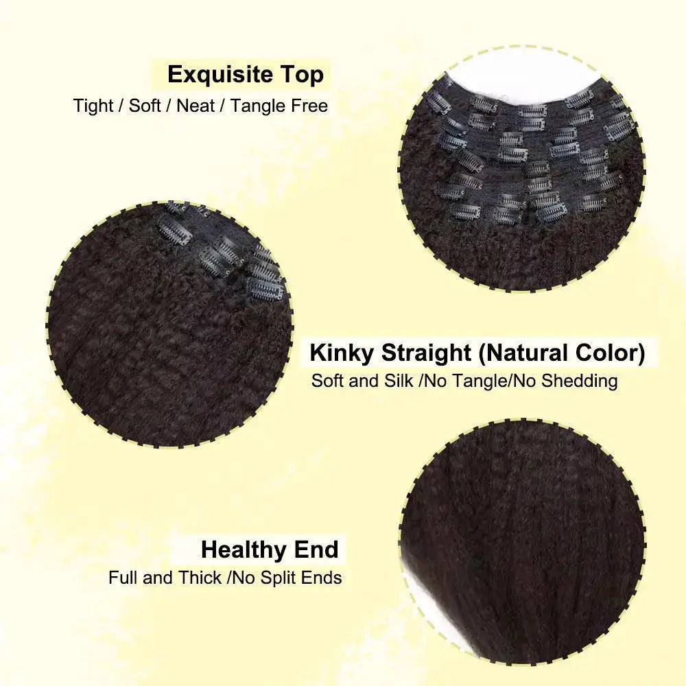 Brazilian Remy Clip In Hair Extensions Luxury Human Hair Set