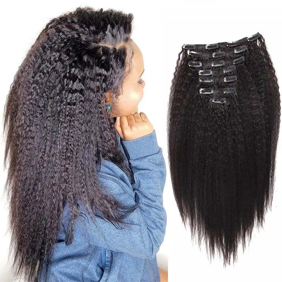 Brazilian Remy Clip In Hair Extensions Luxury Human Hair Set