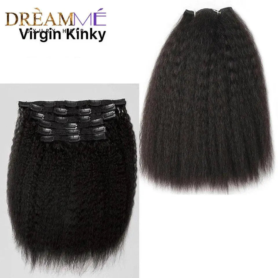 Brazilian Remy Clip In Hair Extensions Luxury Human Hair Set