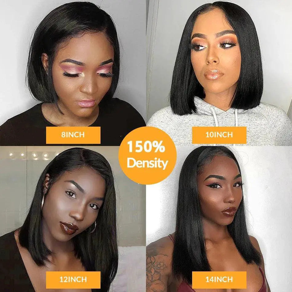 Brazilian Remy Lace Front Short Bob Wig For Elegant Looks