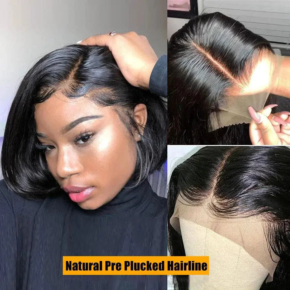 Brazilian Remy Lace Front Short Bob Wig For Elegant Looks