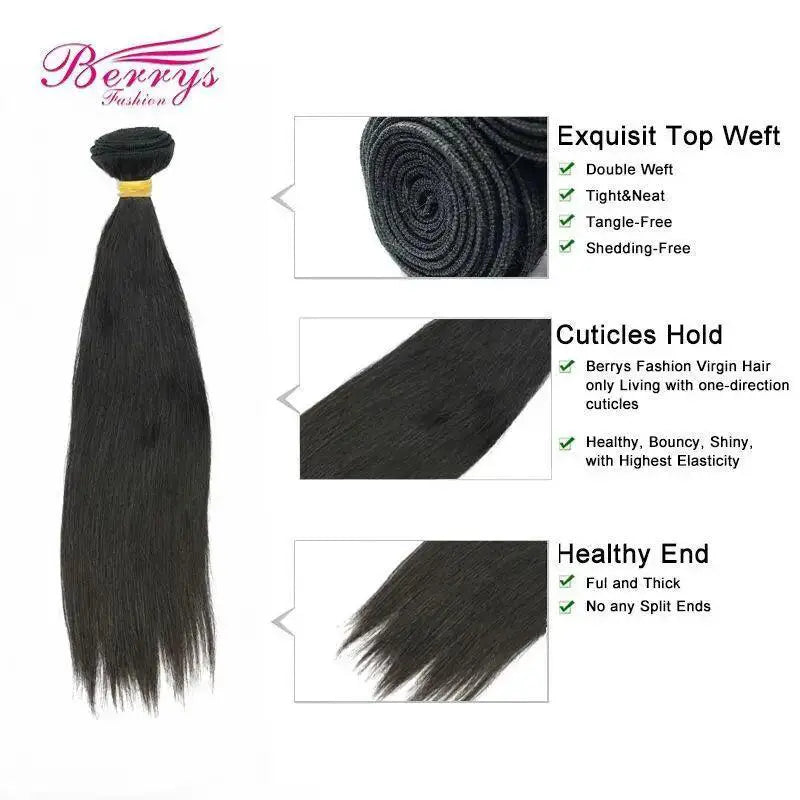 Brazilian Remy Human Hair Weave Premium Natural Black