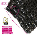 Brazilian Remy Kinky Straight Hair Extensions Natural Black