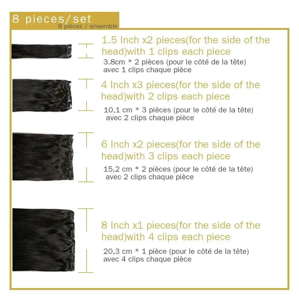 Brazilian Remy Kinky Straight Hair Extensions Natural Black