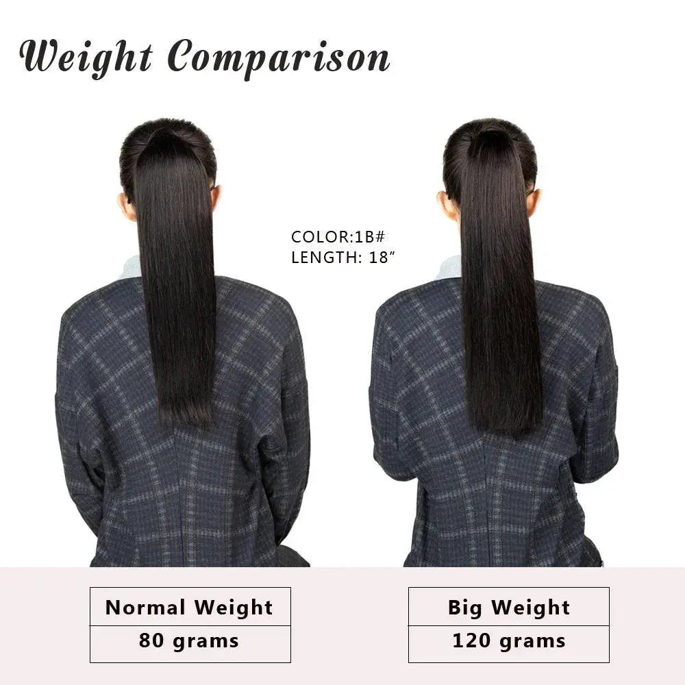 Brazilian Remy Ponytail Hair Extensions Straight Texture