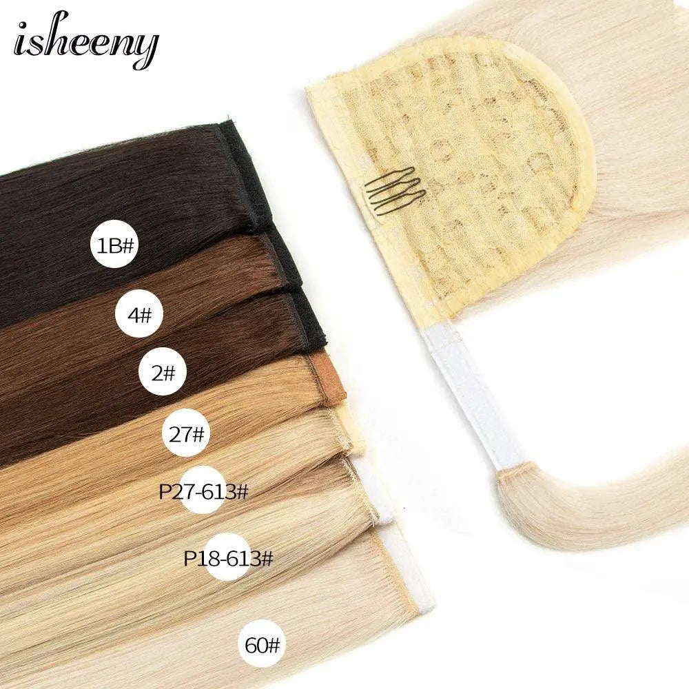 Brazilian Remy Ponytail Hair Extensions Straight Texture
