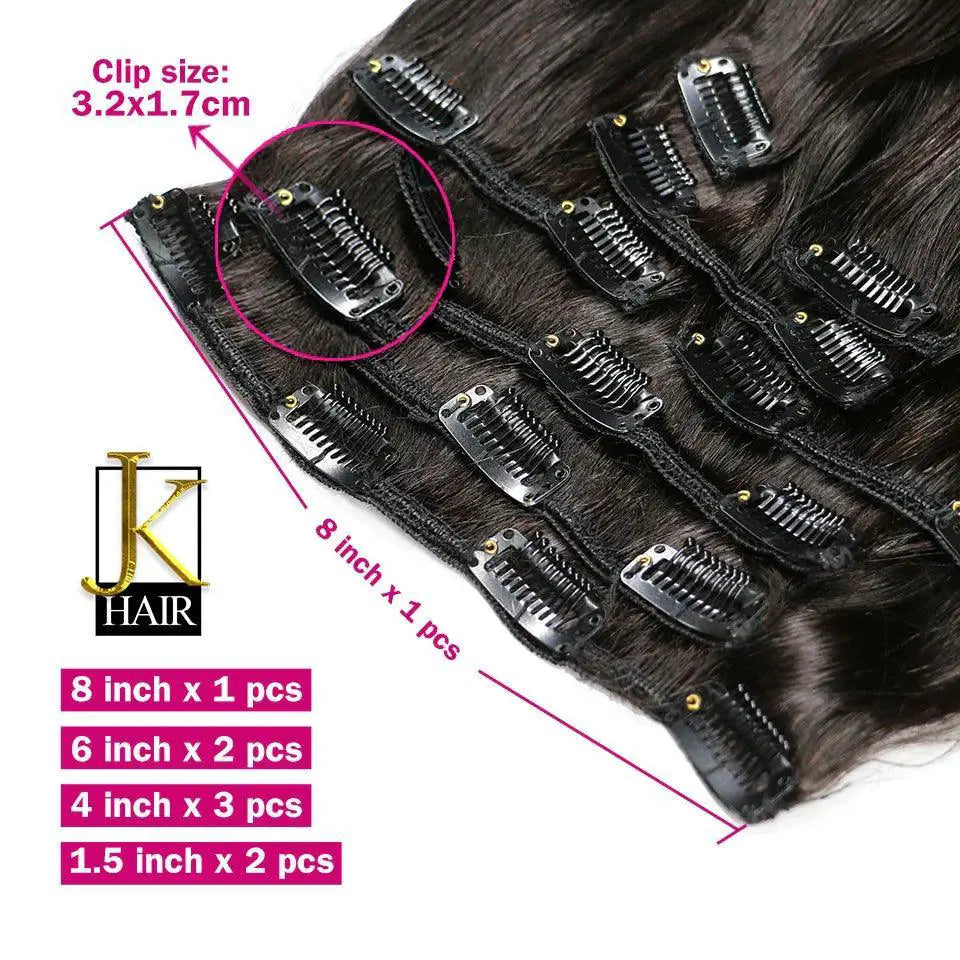 Brazilian Remy Seamless Clip In Hair Extensions Natural Look