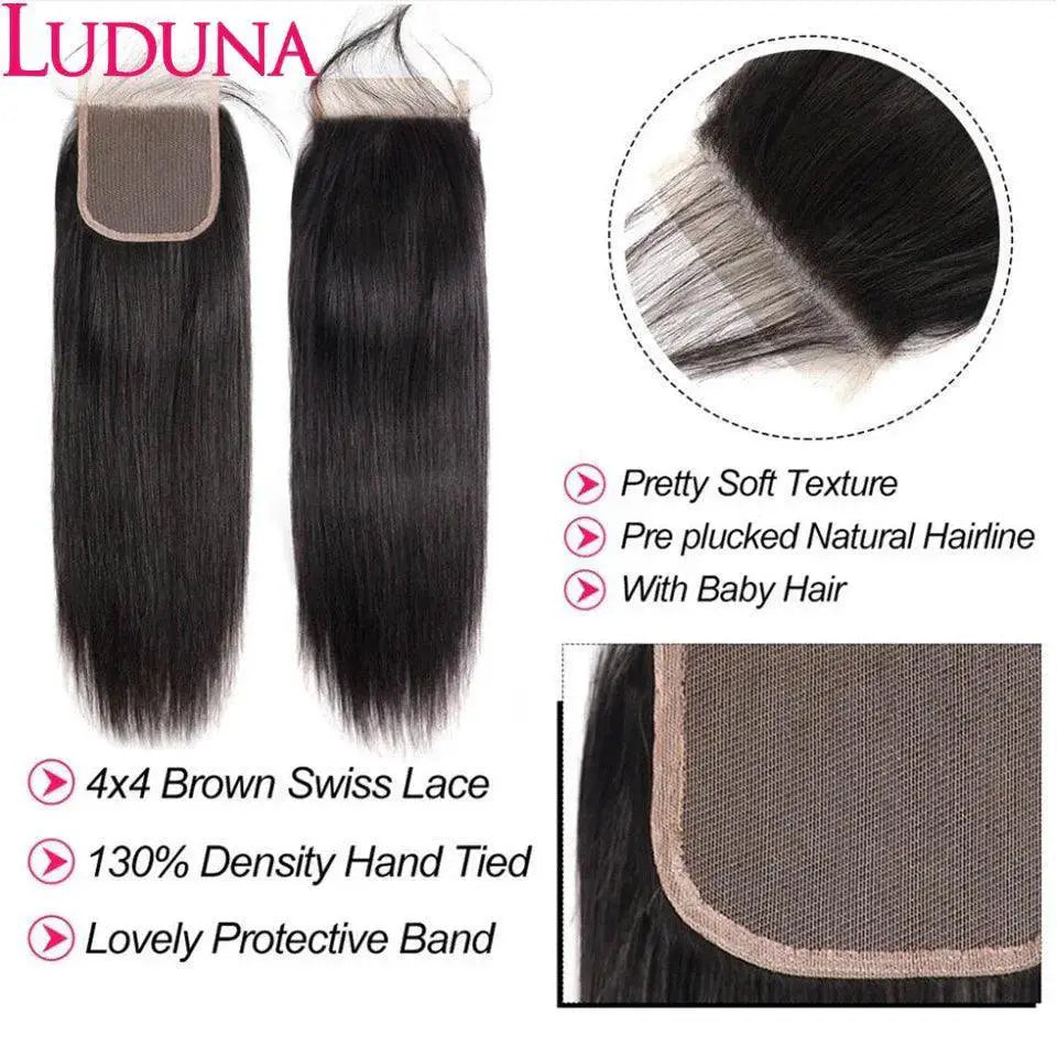 Brazilian Remy Straight Lace Closure Ultimate Hair Upgrade