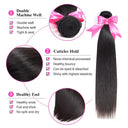 Brazilian Straight Hair Extensions Bundle Set for Volume