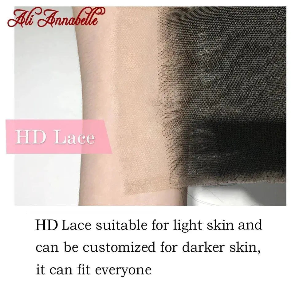Brazilian Straight HD Lace Closure Transparent Lace Look