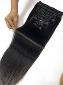 Brazilian Straight Remy Hair Extensions Luxe Clip-In Set