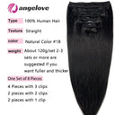 Brazilian Straight Remy Hair Extensions Luxe Clip-In Set