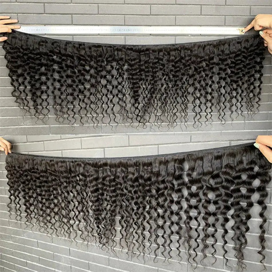 Brazilian Virgin Deep Wave Hair Bundle Set Natural Beauty